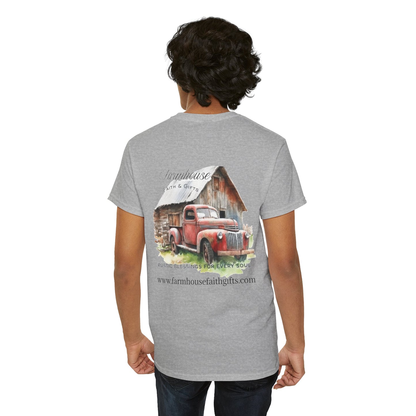 Rustic Farmhouse Unisex Tee, Country Style Shirt, Vintage Truck Tee, Back to Nature Apparel, Ideal Gift for Farm Lovers