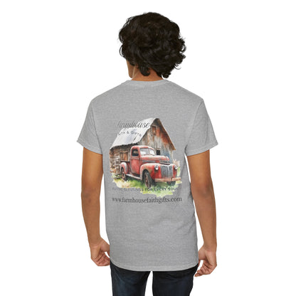 Rustic Farmhouse Unisex Tee, Country Style Shirt, Vintage Truck Tee, Back to Nature Apparel, Ideal Gift for Farm Lovers
