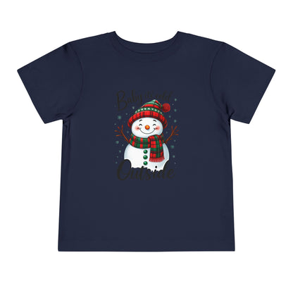Baby It's Cold Outside Snowman Toddler Christmas Tee