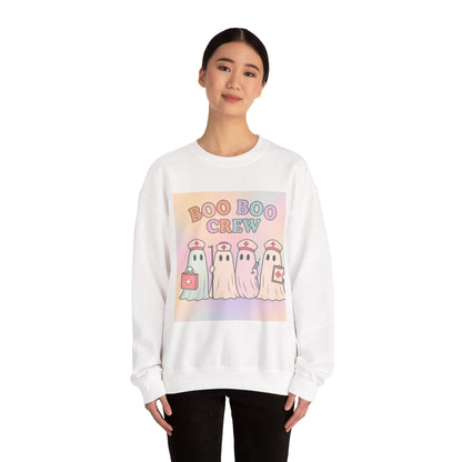 Boo Boo Crew Halloween Ghost Nurse Sweatshirt