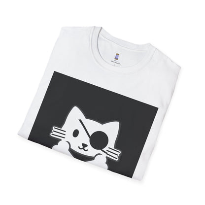 Pirate Cat Unisex T-Shirt, Playful Tee, Gift for Cat Lovers, Cute Animal Shirt, Fun Fashion for Parties, Casual Wear