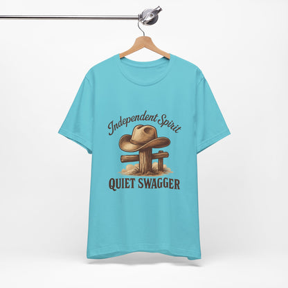 Quiet Swagger Cowboy Tee — Independent Spirit Western T-Shirt