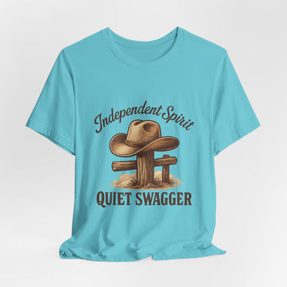Quiet Swagger Cowboy Tee — Independent Spirit Western T-Shirt