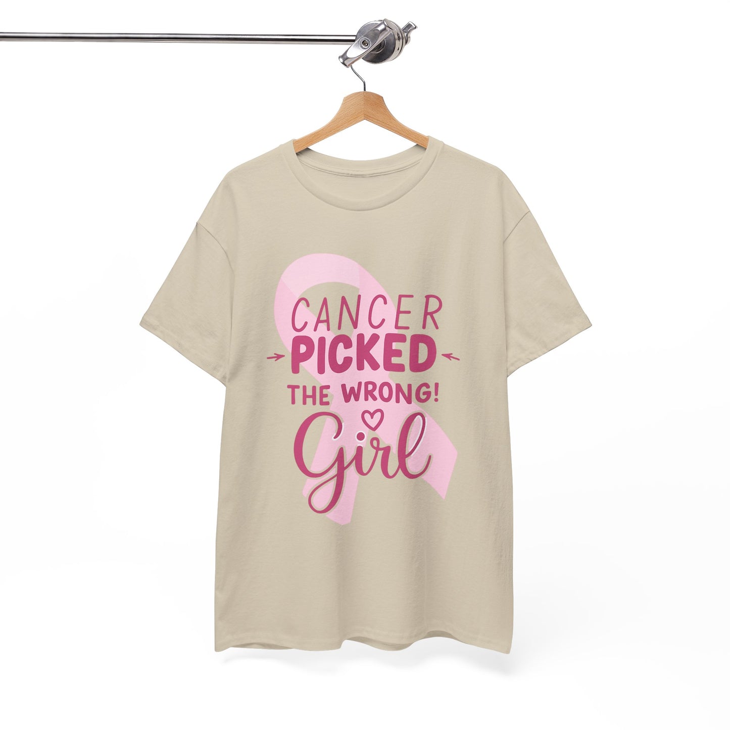 Cancer: The Wrong Picked Girl - Pink Ribbon Tee
