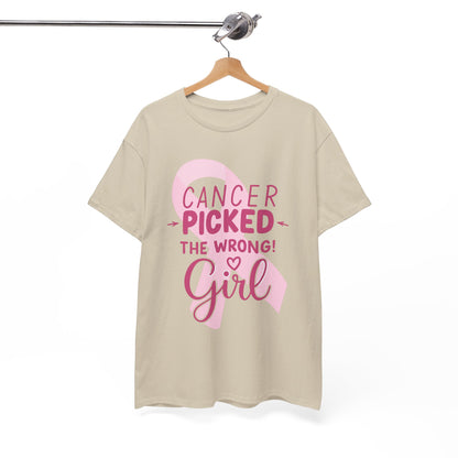 Cancer: The Wrong Picked Girl - Pink Ribbon Tee