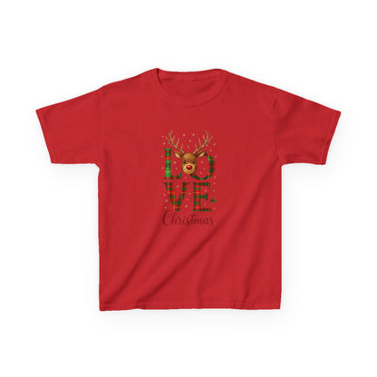 Love Christmas Dinosaur Kids Tee - Holiday Fun!