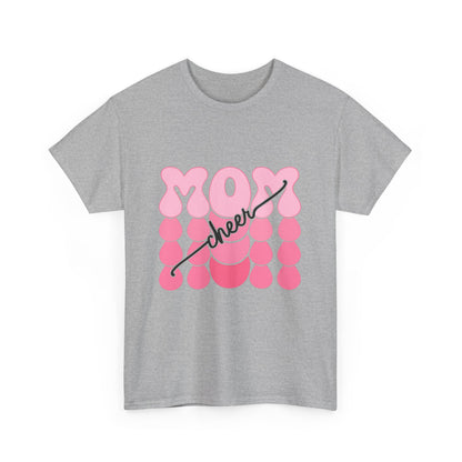 MOM Cheer – Pink Bubble Letter Spirit Tee