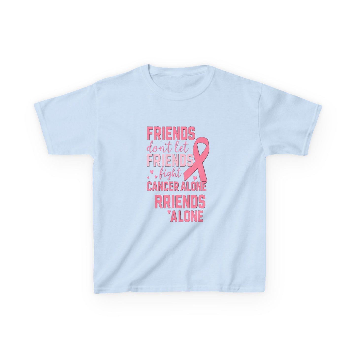 Friends Fight Cancer Alone Tee - Pink Ribbon Kids Shirt