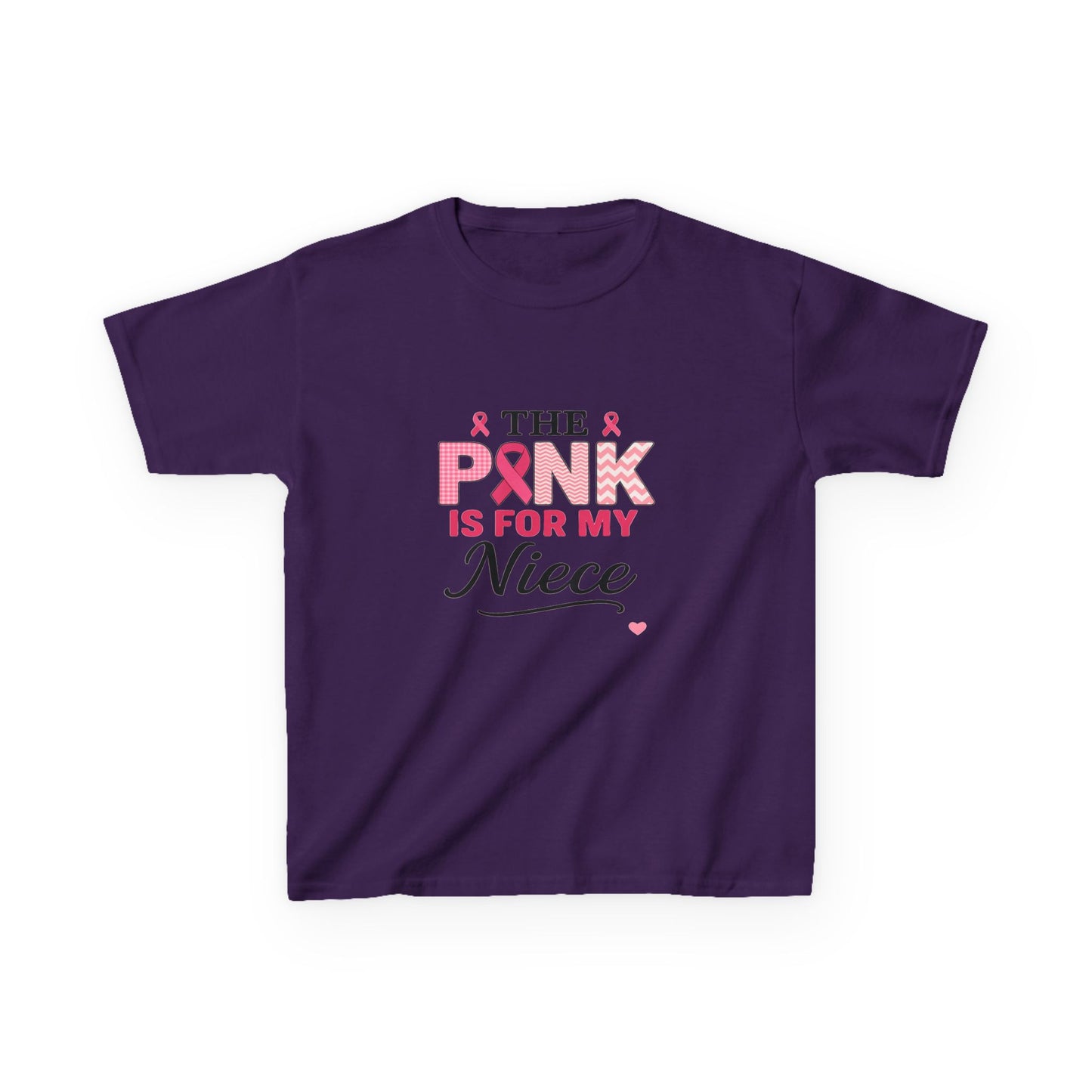 Pink Ribbon Niece Christmas Dino Tee