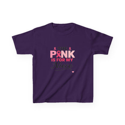 Pink Ribbon Niece Christmas Dino Tee