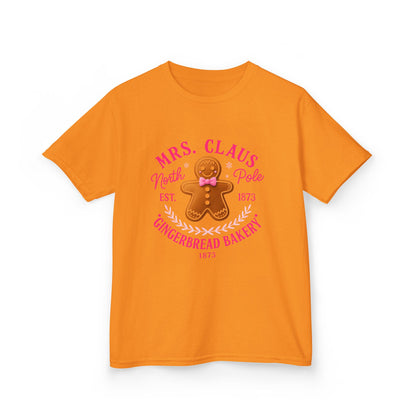 Mrs. Claus' Gingerbread Bakery Dino Tee - Kids Christmas