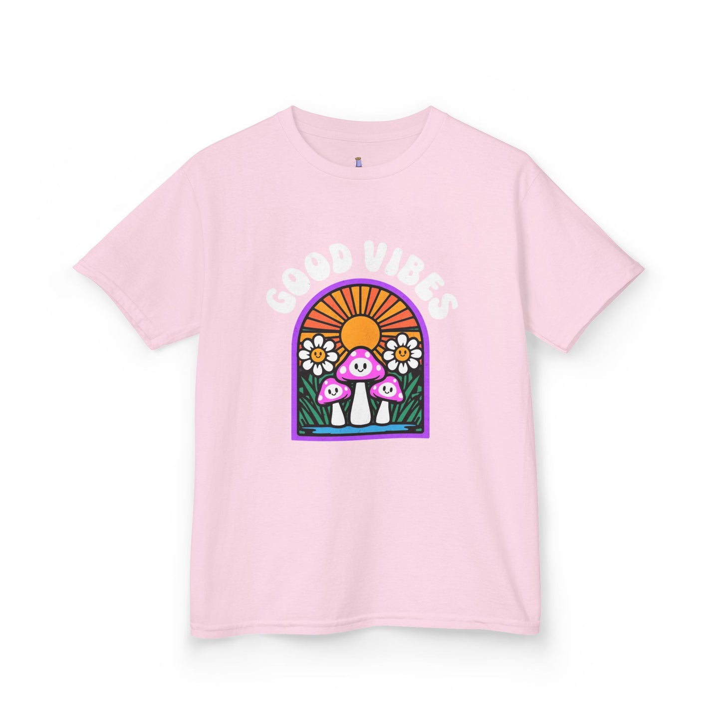 Good Vibes Kids Tee, Fun Summer Shirt, Youth Graphic Tee, Playful Cotton T-Shirt, Gift for Kids, Festival Wear