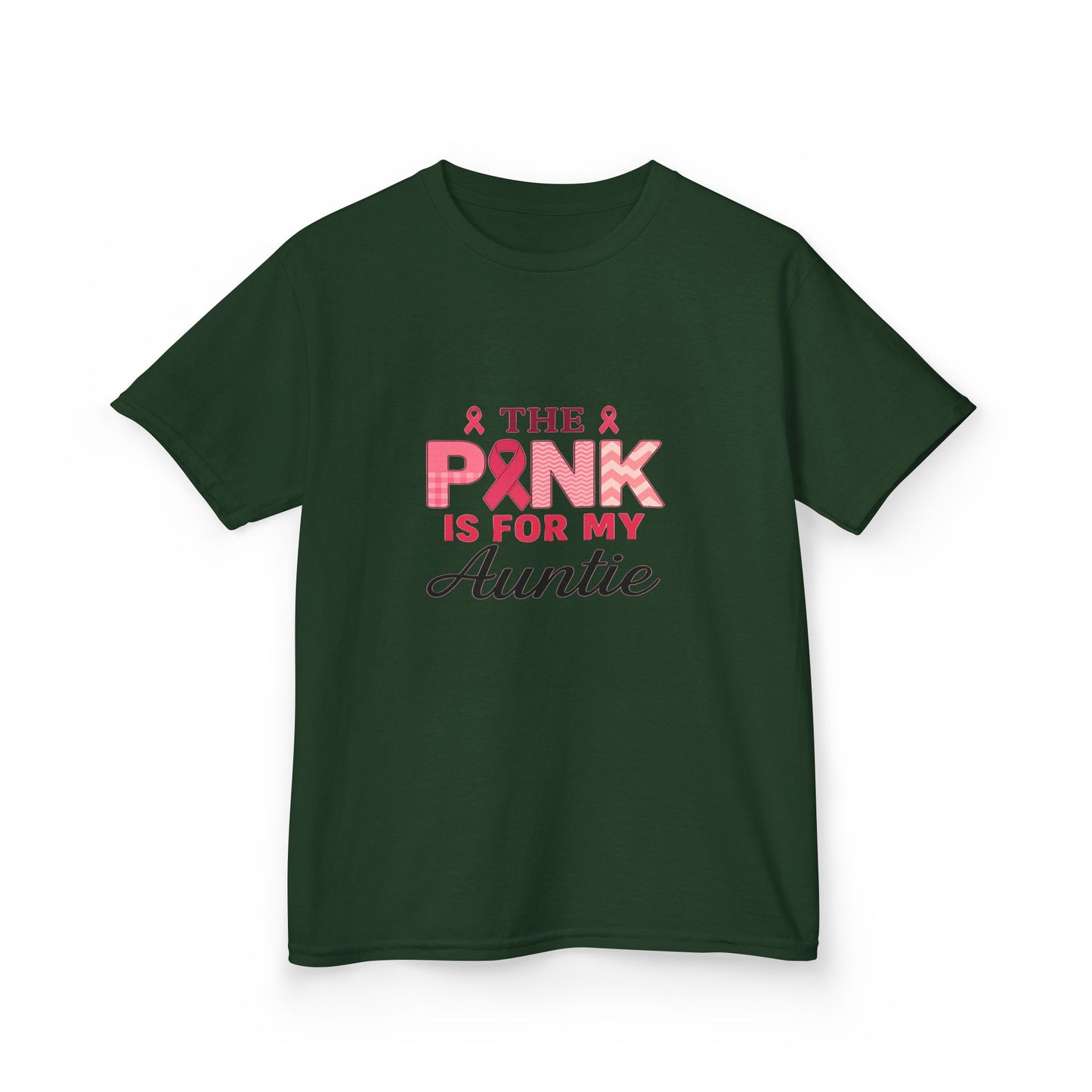 Pink Ribbon Auntie Dinosaur Christmas Tee