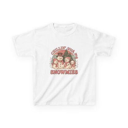 Chillin' with Snowmies! Holiday Dino Kids Tee