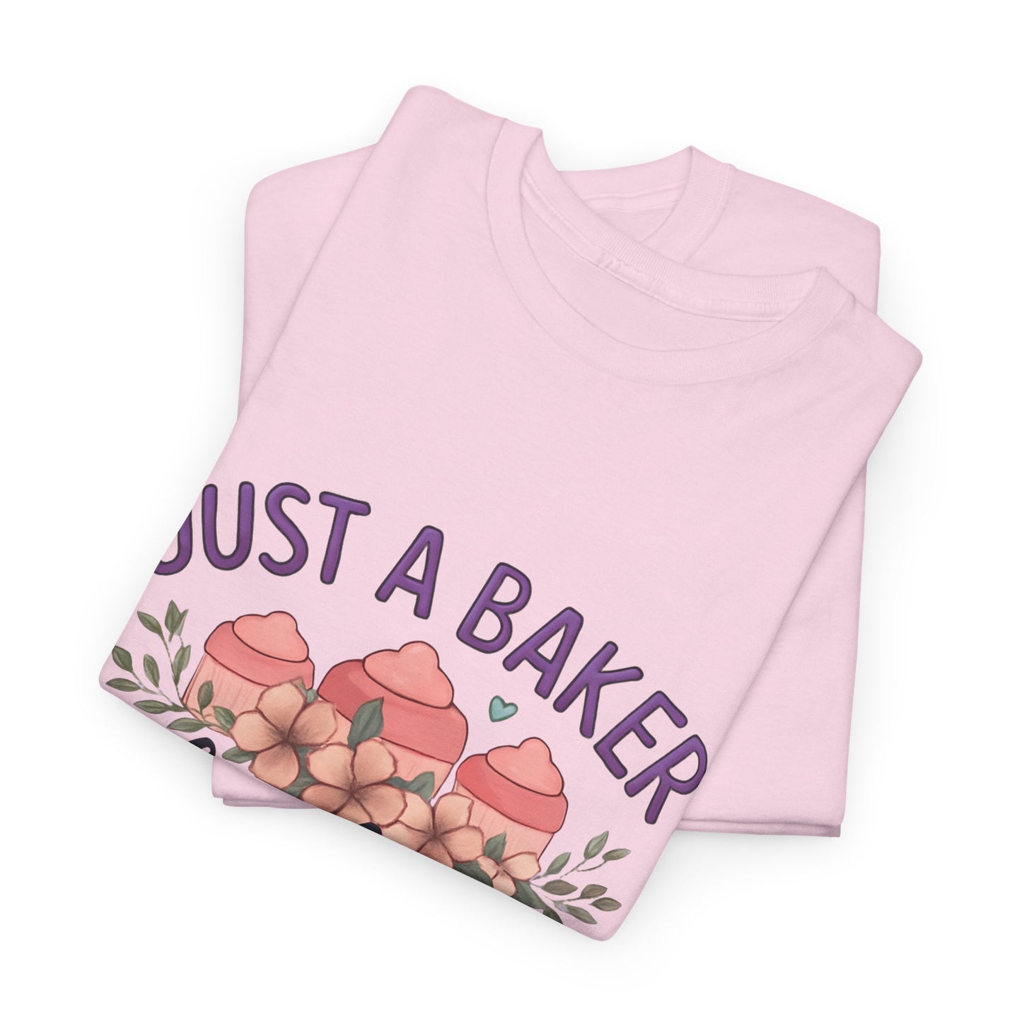 Baking Lover Tee with Cupcake and Rolling Pin Design