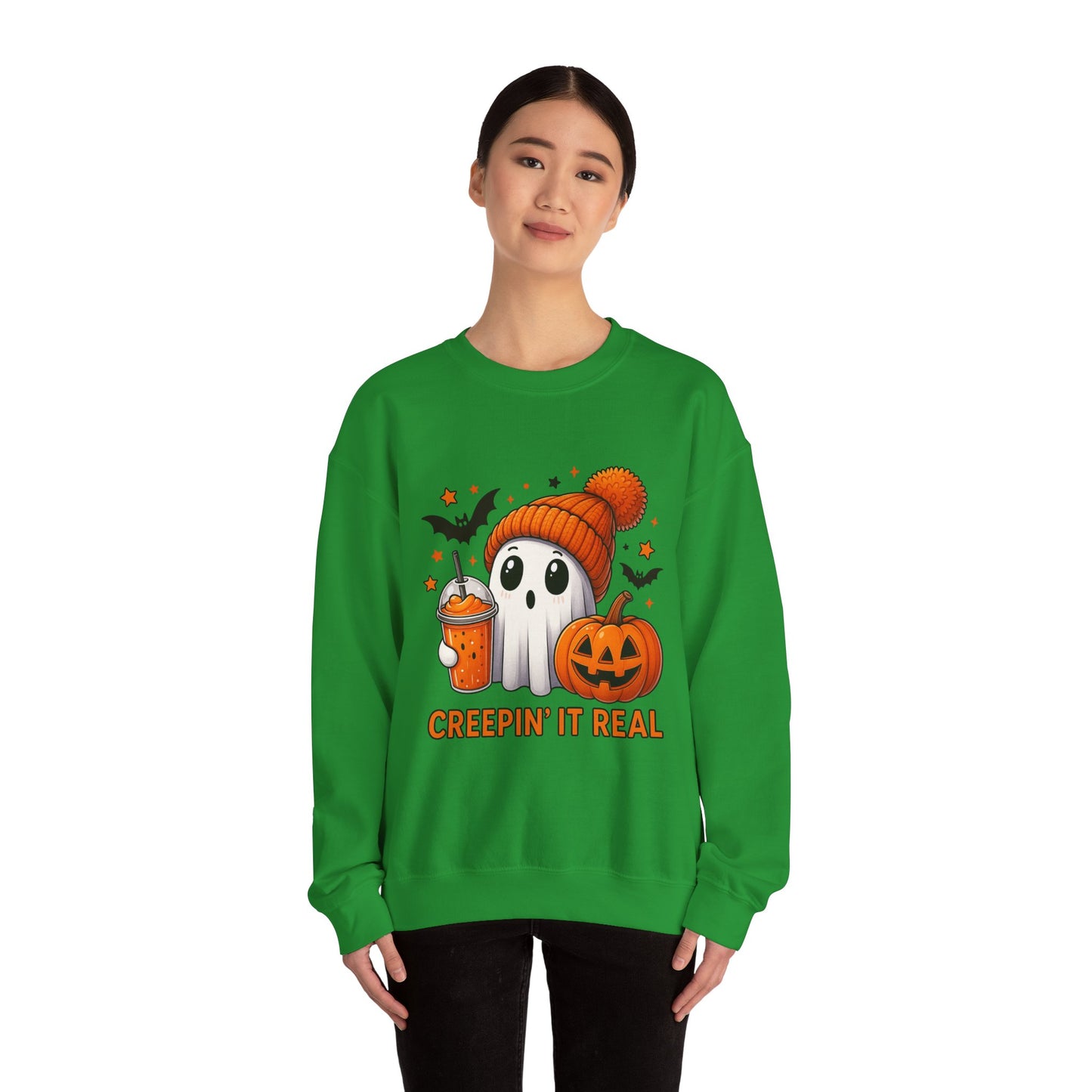Creepin' It Real Ghost Halloween Sweatshirt