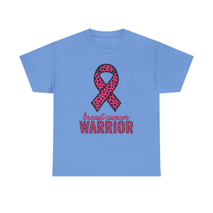 Pink Leopard Ribbon Breast Cancer Awareness Tee
