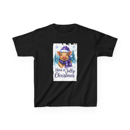 Jolly Pig Christmas Tee - Kids Holiday Shirt