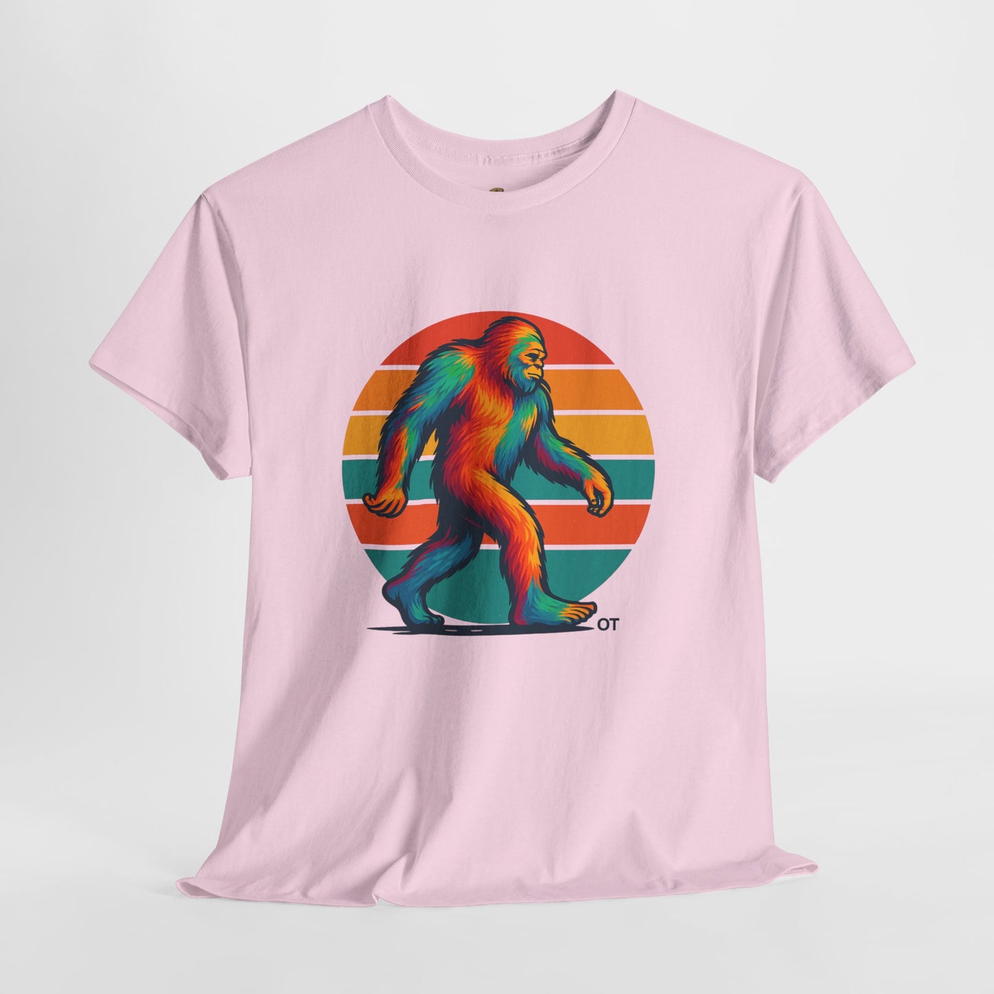 Colorful Bigfoot Unisex T-Shirt, Fun Graphic Tee for Nature Lovers, Perfect for Holidays, Festivals, Camping, Gifts