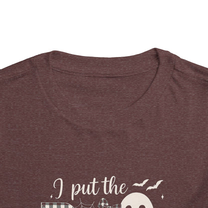 Boujee Halloween Toddler Tee: I Put the B in Boujee
