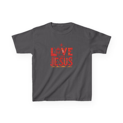 Love Like Jesus Christmas Dinosaur Kids Tee