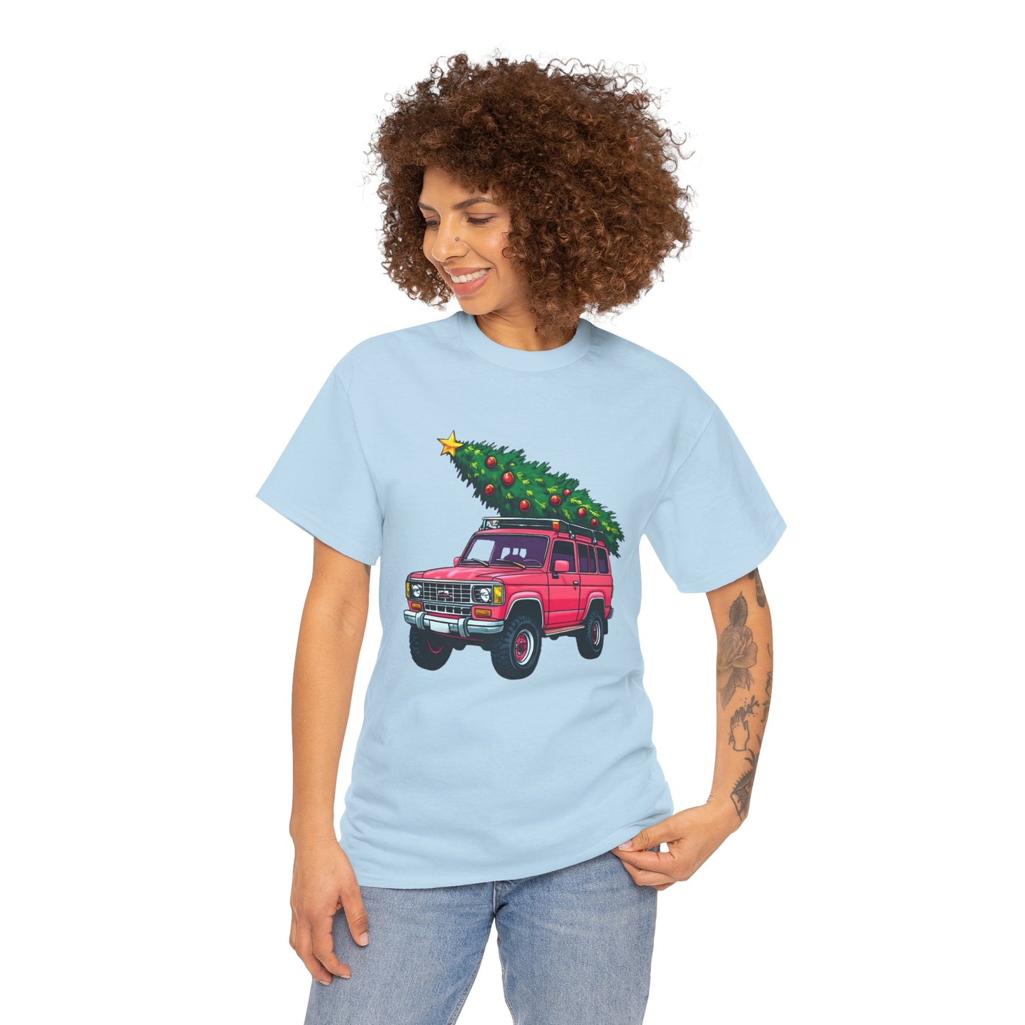 Pink SUV Christmas Tree Tee