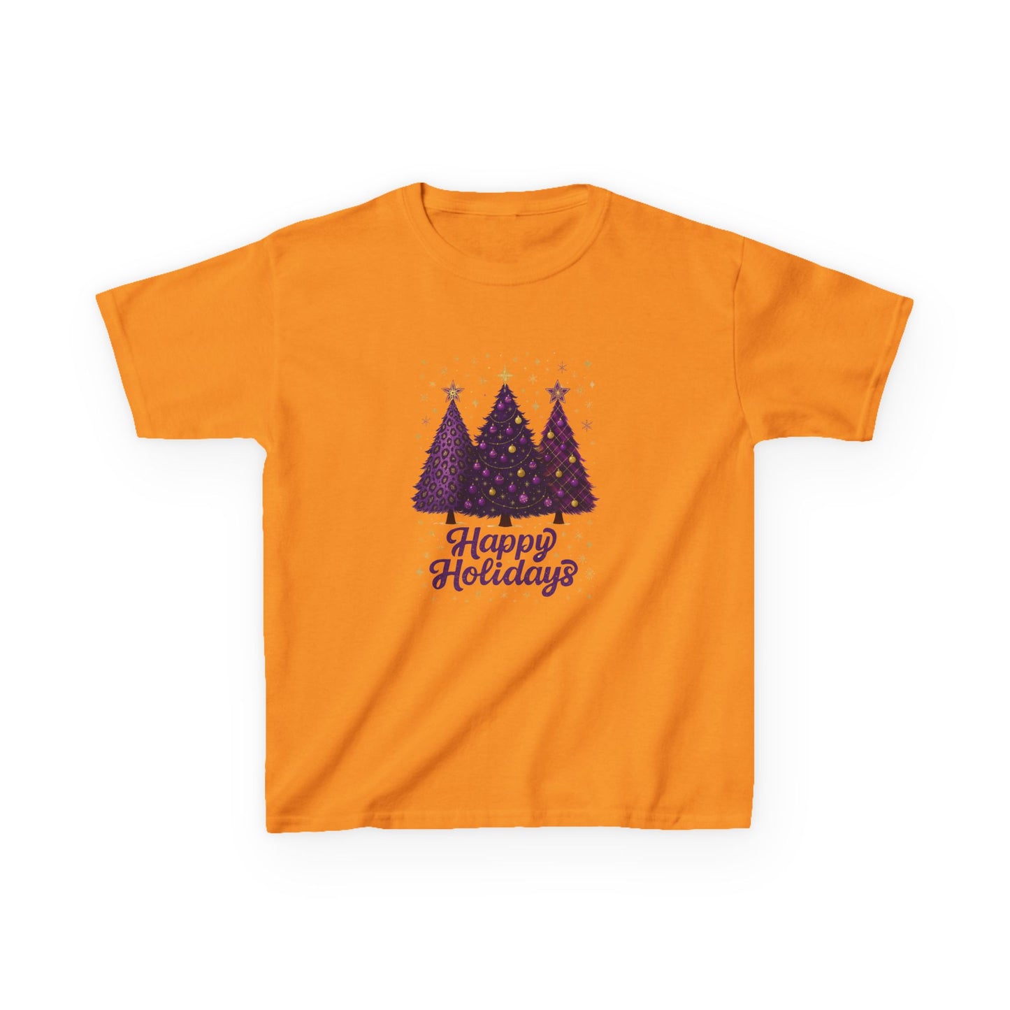 Happy Holidays Dino Trees Kids Tee