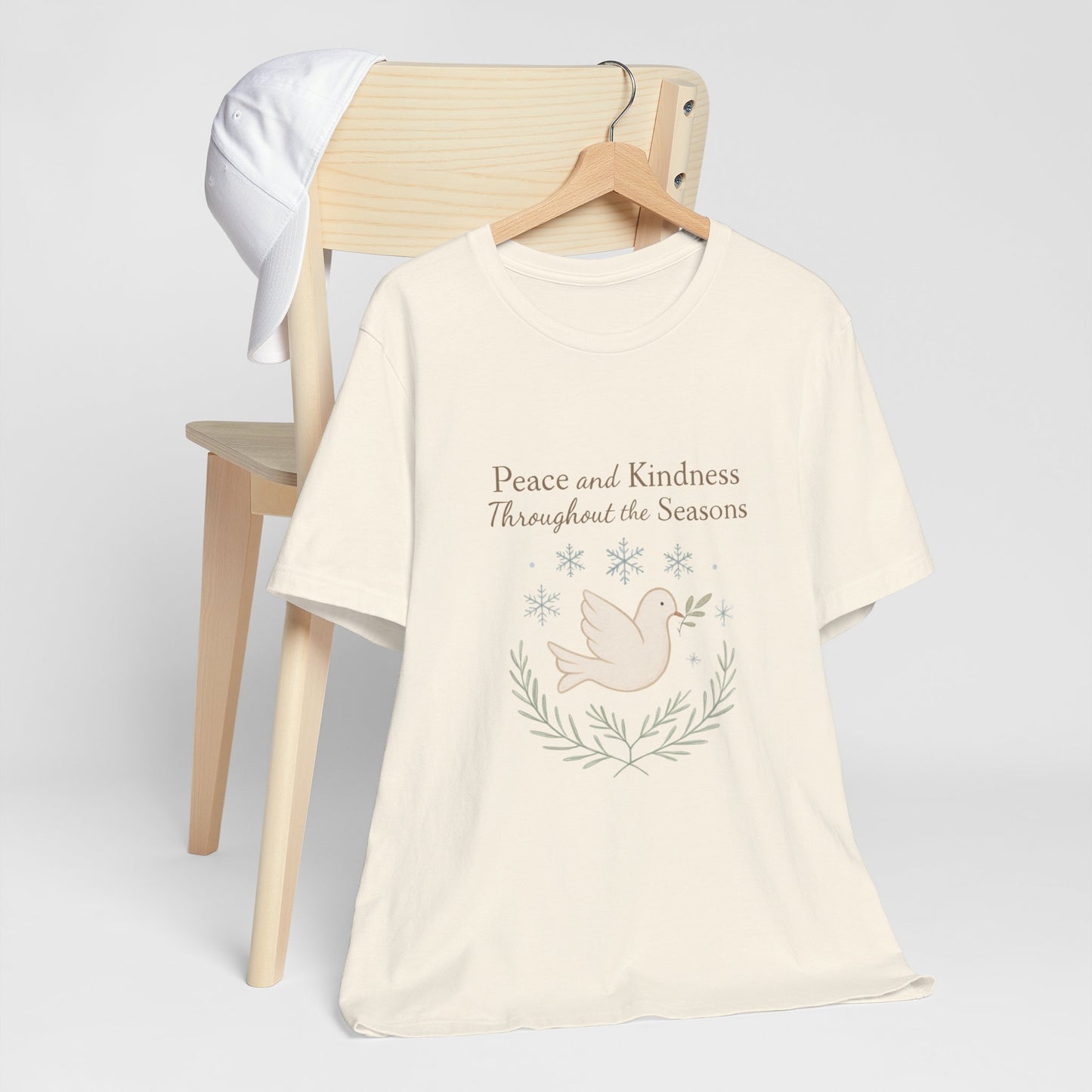 Peace and Kindness Dove Tee — 'Peace and Kindness Throughout the Seasons' Inspirational T-Shirt