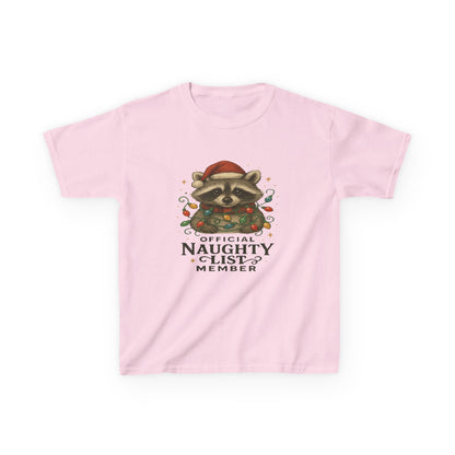 Naughty Raccoon Christmas Tee - Holiday Gift for Kids
