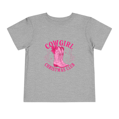 Cowgirl Christmas Club Tee - Pink Retro Holiday Shirt