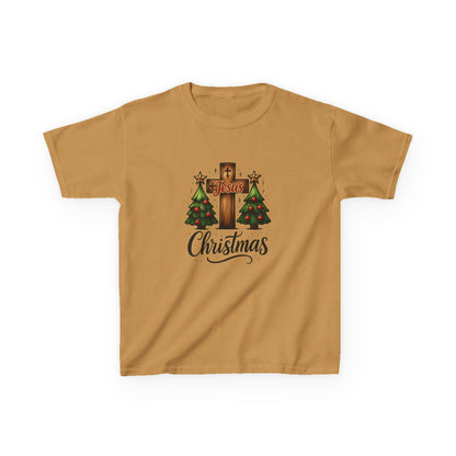 Jesus & Christmas Dino Tee - Christian Kids Christmas Shirt