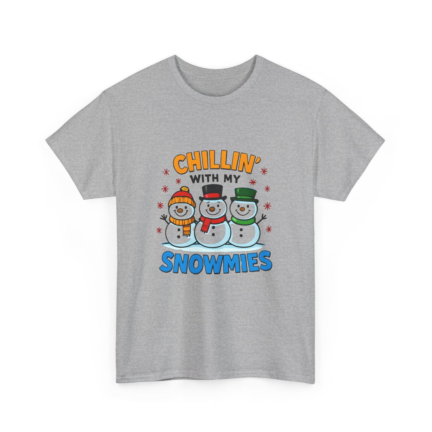 Relajándome con mis amigos de la nieve - Camiseta de concienciación sobre el cáncer