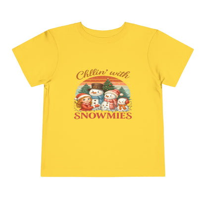 Chillin' With Snowmies Toddler Christmas Tee