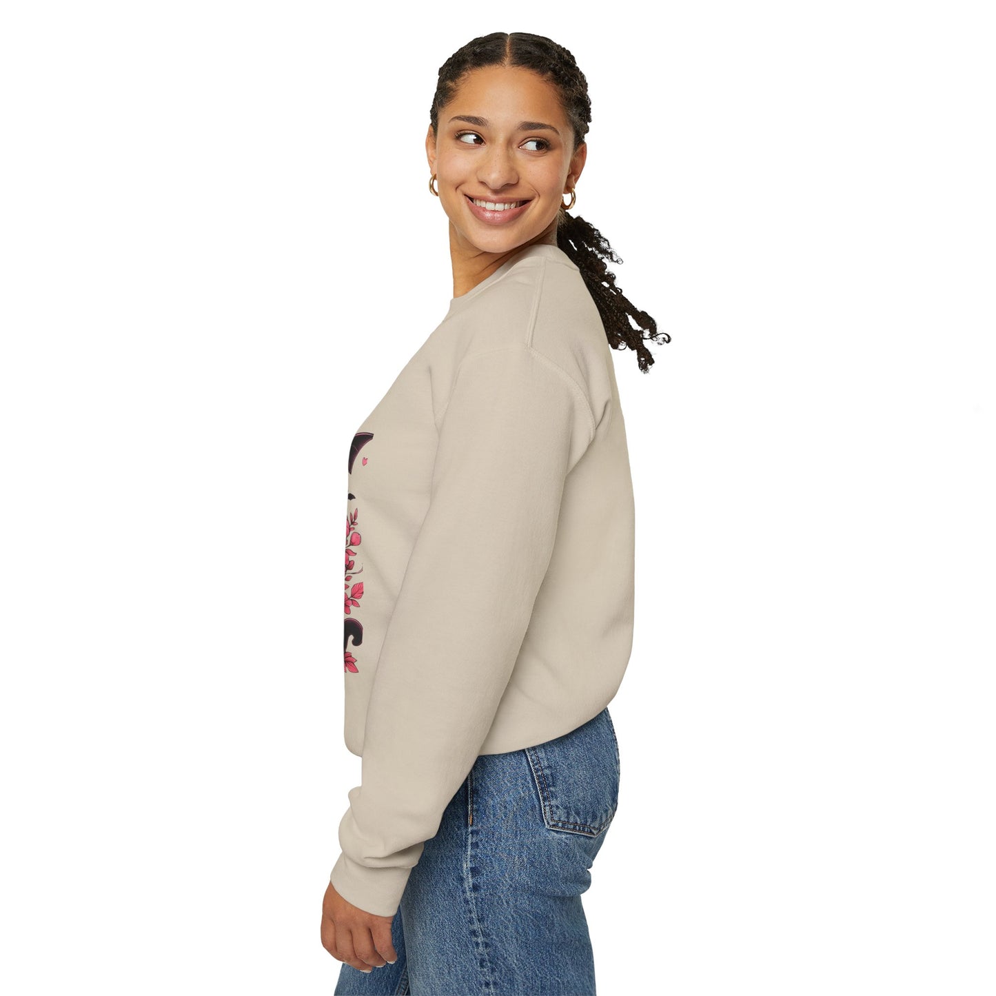 Pink Ghost & Pumpkin Halloween Crewneck Sweatshirt