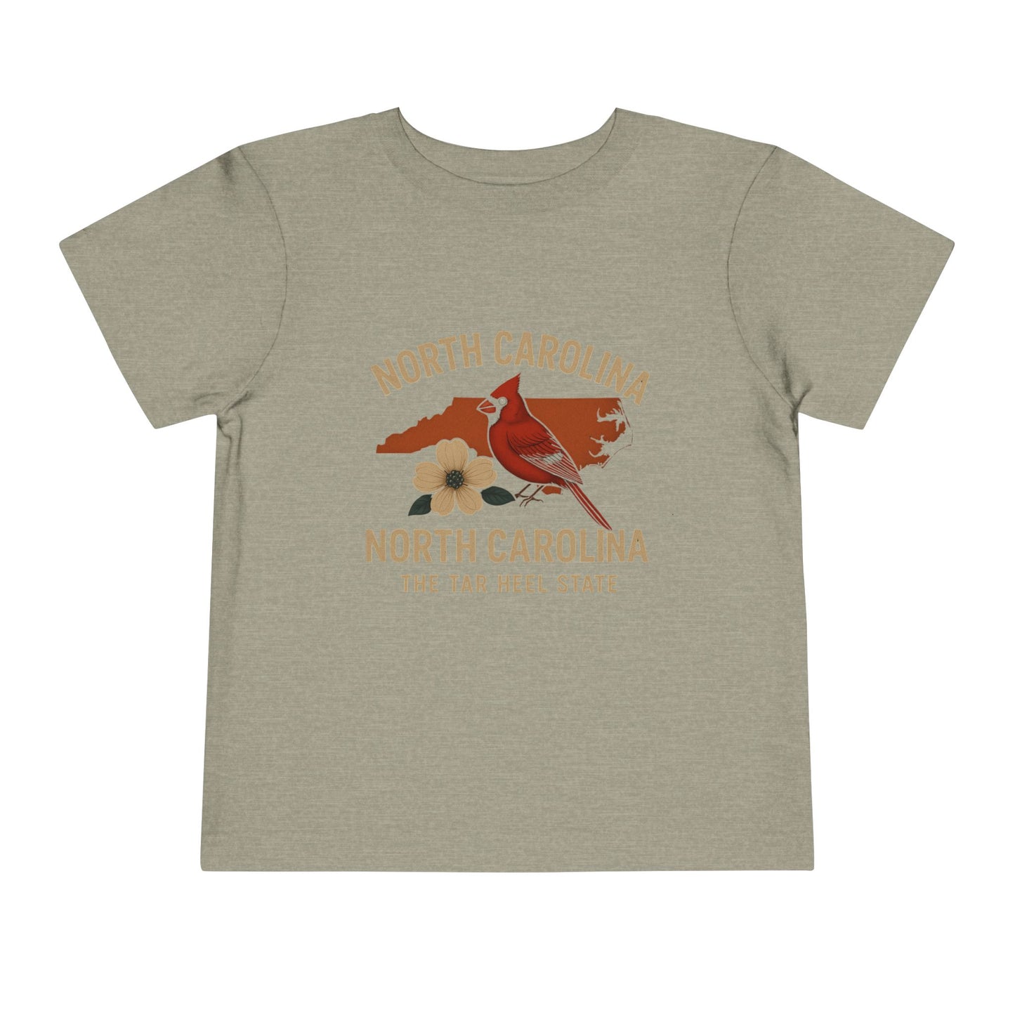 Toddler Tee - NC Cardinal and Dogwood Flower Design