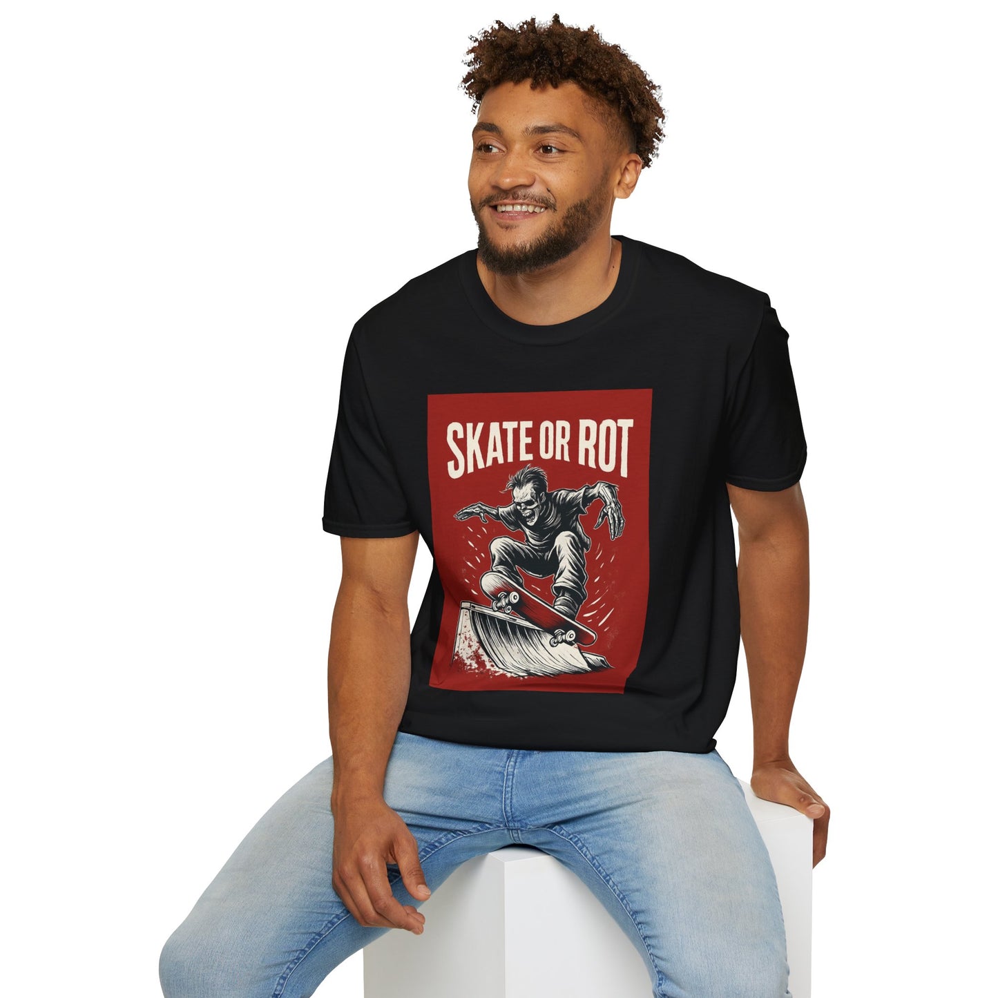 Skate or Rot Unisex T-Shirt, Cool Skateboarding Tee, Streetwear Graphic Shirt, Gift for Skaters, Casual Daily Wear