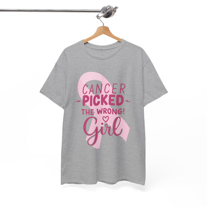 Cancer: The Wrong Picked Girl - Pink Ribbon Tee
