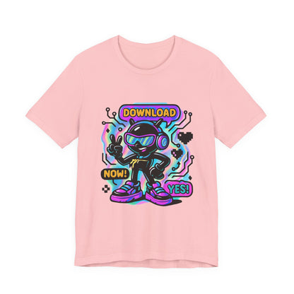 Download Now! Retro Gamer Alien T-Shirt — Neon Vaporwave Gaming Tee