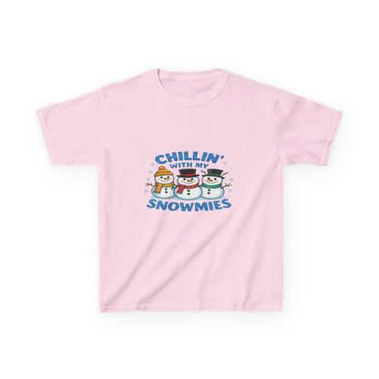 Chillin' with My Snowmies Christmas Tee - Kids Holiday Shirt
