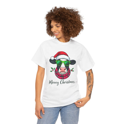 Moovey Christmas Cow Tee - Festive Holiday Cheer