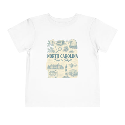 Toddler Tee - NC Landmarks Vintage First in Flight Design