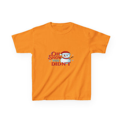 Oh Snow You Didn't! Snowman Dino Christmas Tee