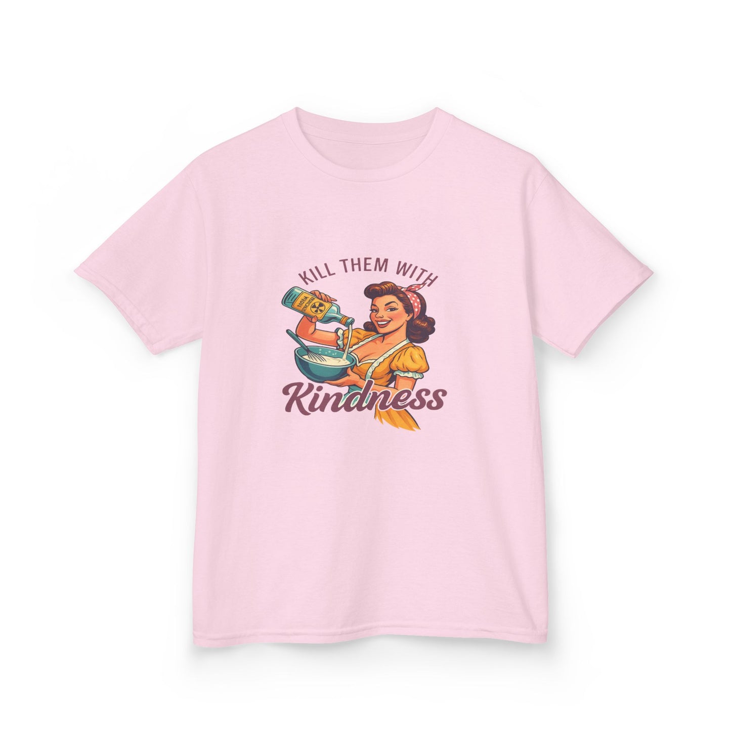 Radioactive Kindness: Funny Xmas Dinosaur Tee for Kids