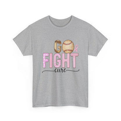 Go Fight Cure Baseball Pink Ribbon Awareness Tee