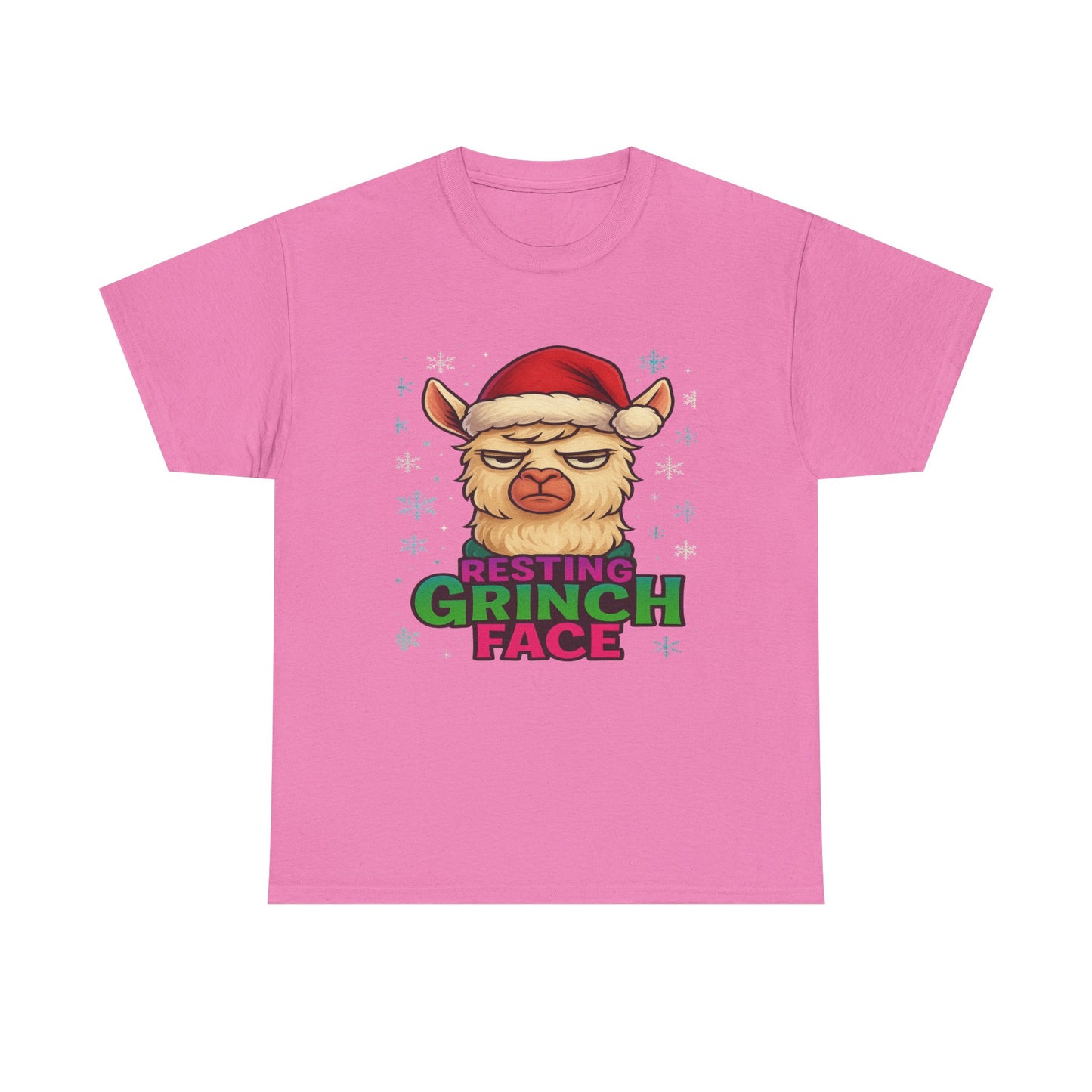 Grumpy Llama Face Christmas Tee