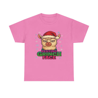Grumpy Llama Face Christmas Tee