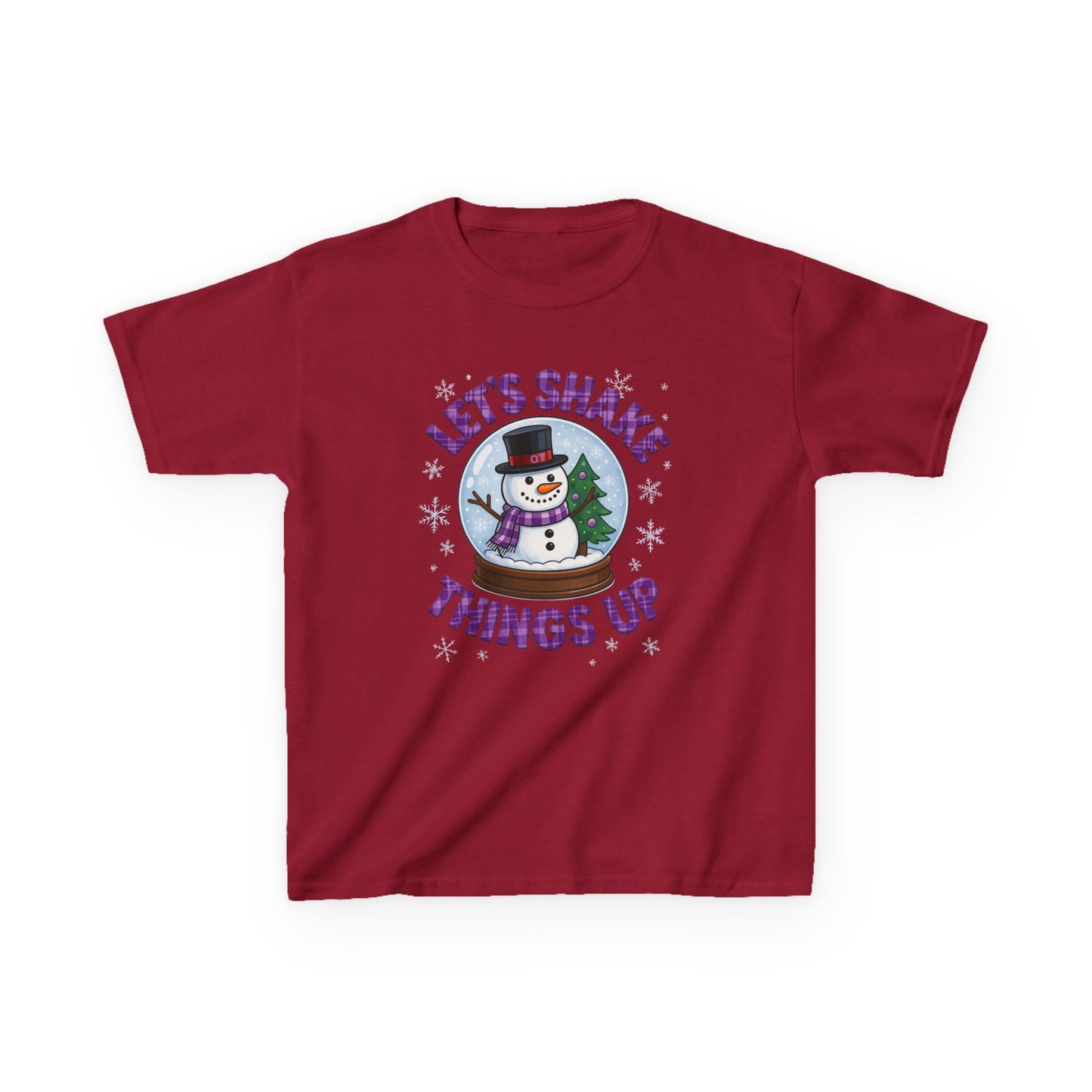 OT Snowman Snow Globe Kids Christmas Tee