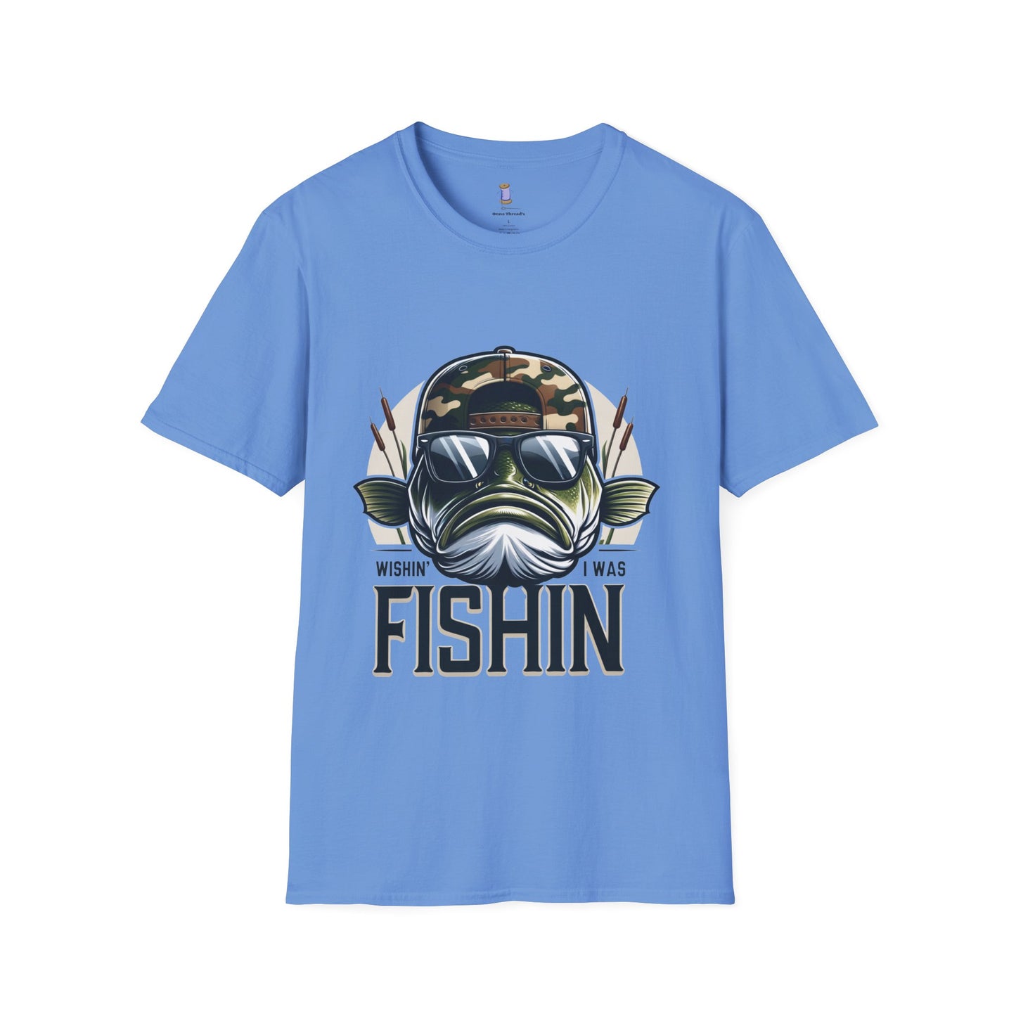 Fishing Enthusiast T-Shirt - Wishin' I Was Fishin' - Perfect for Anglers, Outdoors, Fishing Trips, Father's Day, Gift