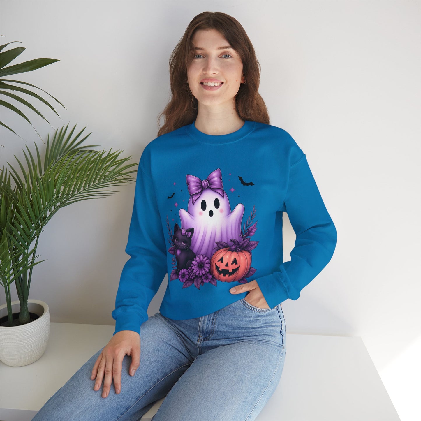 Cute Halloween Ghost Crewneck Sweatshirt