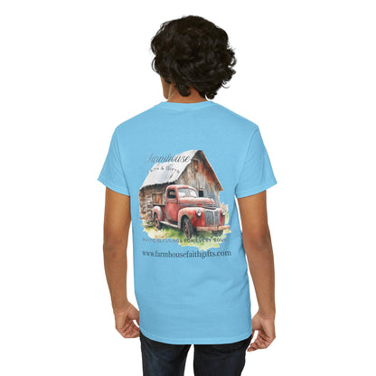 Rustic Farmhouse Unisex Tee, Country Style Shirt, Vintage Truck Tee, Back to Nature Apparel, Ideal Gift for Farm Lovers